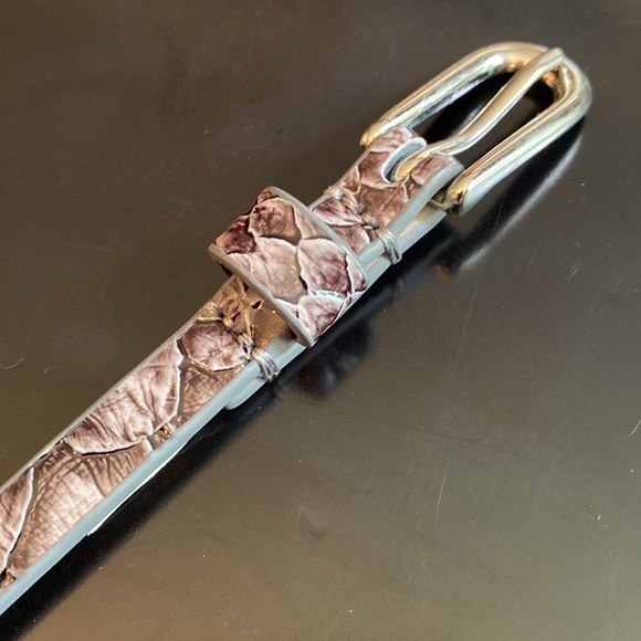 Ann Taylor Accessories - Ann Taylor Skinny Belt - Gunmetal - silver - gray color.